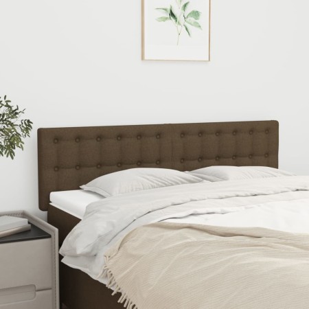 Cabeceros 2 unidades tela marrón oscuro 72x5x78/88 cm de , Cabeceros y pies de cama - Ref: Foro24-346459, Precio: 58,12 €, De...