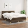 Cama box spring con colchón tela marrón oscuro 140x190 cm de , Camas y somieres - Ref: Foro24-3140932, Precio: 441,60 €, Desc...
