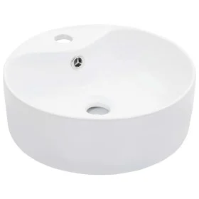 Lavabo con rebosadero 36x13 cm cerámica blanco de vidaXL, Lavabos - Ref: Foro24-143911, Precio: 67,02 €, Descuento: %