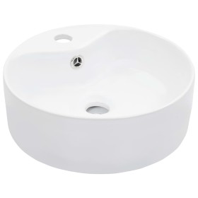 Lavabo con rebosadero 36x13 cm cerámica blanco de vidaXL, Lavabos - Ref: Foro24-143911, Precio: 64,38 €, Descuento: %