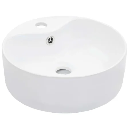 Lavabo con rebosadero 36x13 cm cerámica blanco de vidaXL, Lavabos - Ref: Foro24-143911, Precio: 67,02 €, Descuento: %