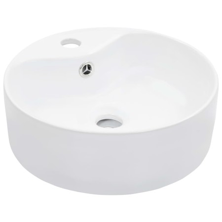 Lavabo con rebosadero 36x13 cm cerámica blanco de vidaXL, Lavabos - Ref: Foro24-143911, Precio: 64,38 €, Descuento: %