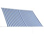 Toldo retráctil 250x150 cm azul y blanco de vidaXL, Toldos - Ref: Foro24-143748, Precio: 65,74 €, Descuento: %