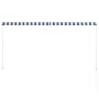 Toldo retráctil 250x150 cm azul y blanco de vidaXL, Toldos - Ref: Foro24-143748, Precio: 68,45 €, Descuento: %