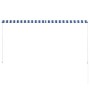 Toldo retráctil 250x150 cm azul y blanco de vidaXL, Toldos - Ref: Foro24-143748, Precio: 65,74 €, Descuento: %
