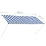 Toldo retráctil 250x150 cm azul y blanco de vidaXL, Toldos - Ref: Foro24-143748, Precio: 68,45 €, Descuento: %