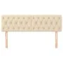 Headboards 2 units cream-colored fabric 72x7x78/88 cm by , Headboards and footboards - Ref: Foro24-346345, Price: 78,92 €, Di...
