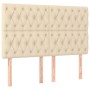 Cabeceros 4 unidades tela color crema 72x7x78/88 cm de , Cabeceros y pies de cama - Ref: Foro24-3116671, Precio: 147,18 €, De...