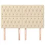 Cabeceros 4 unidades tela color crema 72x7x78/88 cm de , Cabeceros y pies de cama - Ref: Foro24-3116671, Precio: 146,94 €, De...