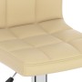 Taburete de cocina de cuero sintético color crema de , Taburetes de cocina - Ref: Foro24-334223, Precio: 79,45 €, Descuento: %