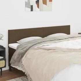 Headboards 2 units of dark brown fabric 80x5x78/88 cm by , Headboards and footboards - Ref: Foro24-345807, Price: 59,82 €, Di...