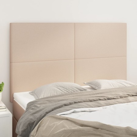 Cabeceros 4 unidades cuero sintético capuchino 72x5x78/88 cm de , Cabeceros y pies de cama - Ref: Foro24-3116147, Precio: 94,...
