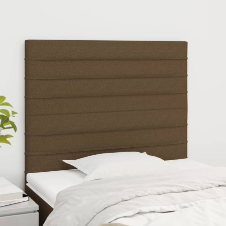 Cabeceros 2 unidades de tela marrón oscuro 80x5x78/88 cm de , Cabeceros y pies de cama - Ref: Foro24-3116449, Precio: 54,52 €...