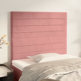 Cabeceros 2 unidades de terciopelo rosa 80x5x78/88 cm de , Cabeceros y pies de cama - Ref: Foro24-3116507, Precio: 53,26 €, D...