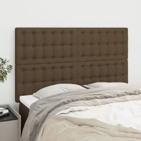 Cabeceros 4 unidades tela marrón oscuro 72x5x78/88 cm de , Cabeceros y pies de cama - Ref: Foro24-3116767, Precio: 101,94 €, ...