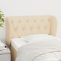 Cabecero de tela color crema 83x23x78/88 cm de , Cabeceros y pies de cama - Ref: Foro24-3117459, Precio: 59,40 €, Descuento: %