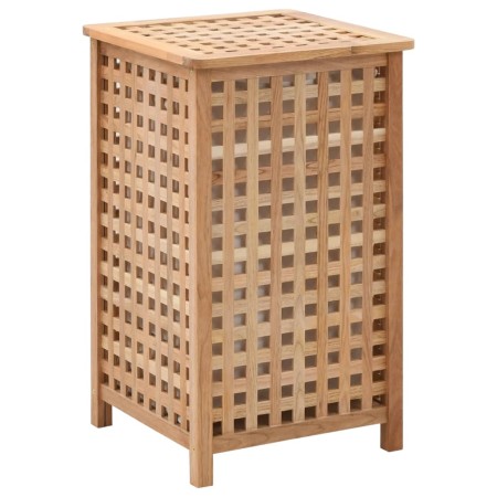 Cesto para ropa sucia madera maciza de nogal 39x39x65 cm de vidaXL, Cestas para ropa - Ref: Foro24-247603, Precio: 92,75 €, D...