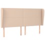 Cabecero con orejas cuero sintético capuchino 203x23x118/128 cm de , Cabeceros y pies de cama - Ref: Foro24-3117789, Precio: ...