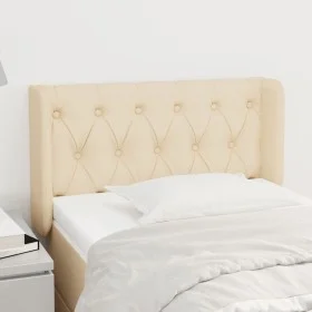 Cabecero de tela color crema 83x16x78/88 cm de , Cabeceros y pies de cama - Ref: Foro24-3119083, Precio: 49,08 €, Descuento: %