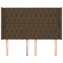 Headboard with dark brown fabric ears 163x16x118/128 cm by , Headboards and footboards - Ref: Foro24-3119925, Price: 159,67 €...