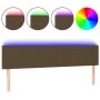Headboard with LED in dark brown fabric 180x5x78/88 cm by , Headboards and footboards - Ref: Foro24-3121349, Price: 61,61 €, ...