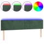 Cabecero con LED de terciopelo gris oscuro 160x5x78/88 cm de , Cabeceros y pies de cama - Ref: Foro24-3121389, Precio: 64,35 ...