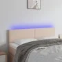 Kopfteil mit LED-Kunstleder in der Farbe Cappuccino, 144 x 5 x 78/88 cm von , Kopf- und Fußteile - Ref: Foro24-3121427, Preis...