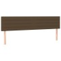 Cabecero con LED de tela marrón oscuro 160x5x78/88 cm de , Cabeceros y pies de cama - Ref: Foro24-3121761, Precio: 59,30 €, D...