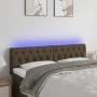 Cabecero con LED de tela marrón oscuro 160x7x78/88 cm de , Cabeceros y pies de cama - Ref: Foro24-3121957, Precio: 83,38 €, D...
