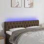 Cabecero con LED de tela marrón oscuro 160x7x78/88 cm de , Cabeceros y pies de cama - Ref: Foro24-3121957, Precio: 85,34 €, D...