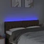Cabecero con LED de tela marrón oscuro 160x7x78/88 cm de , Cabeceros y pies de cama - Ref: Foro24-3121957, Precio: 83,38 €, D...