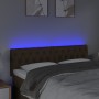Cabecero con LED de tela marrón oscuro 160x7x78/88 cm de , Cabeceros y pies de cama - Ref: Foro24-3121957, Precio: 85,34 €, D...