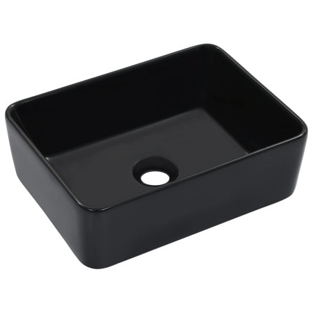 Lavabo 40x30x13 cm cerámica negro de vidaXL, Lavabos - Ref: Foro24-143920, Precio: 68,28 €, Descuento: %