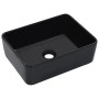 Lavabo 40x30x13 cm cerámica negro de vidaXL, Lavabos - Ref: Foro24-143920, Precio: 68,28 €, Descuento: %