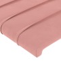 Cabecero con LED de terciopelo rosa 103x16x78/88 cm de , Cabeceros y pies de cama - Ref: Foro24-3123417, Precio: 55,20 €, Des...