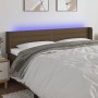 Cabecero con LED de tela marrón oscuro 163x16x78/88 cm de , Cabeceros y pies de cama - Ref: Foro24-3123385, Precio: 69,59 €, ...