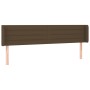 Cabecero con LED de tela marrón oscuro 163x16x78/88 cm de , Cabeceros y pies de cama - Ref: Foro24-3123385, Precio: 69,59 €, ...