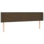 Headboard with LED in dark brown fabric 163x16x78/88 cm by , Headboards and footboards - Ref: Foro24-3123385, Price: 68,57 €,...