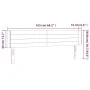 Headboard with LED in dark brown fabric 163x16x78/88 cm by , Headboards and footboards - Ref: Foro24-3123385, Price: 68,57 €,...