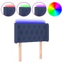 Cabecero con LED de tela azul 83x16x78/88 cm de , Cabeceros y pies de cama - Ref: Foro24-3123552, Precio: 54,18 €, Descuento: %