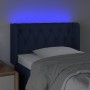 Cabecero con LED de tela azul 83x16x78/88 cm de , Cabeceros y pies de cama - Ref: Foro24-3123552, Precio: 54,18 €, Descuento: %
