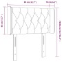 Cabecero con LED de tela azul 83x16x78/88 cm de , Cabeceros y pies de cama - Ref: Foro24-3123552, Precio: 54,18 €, Descuento: %