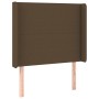 Cabecero con LED de tela marrón oscuro 83x16x118/128 cm de , Cabeceros y pies de cama - Ref: Foro24-3123745, Precio: 76,19 €,...