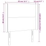 Cabecero con LED de tela marrón oscuro 83x16x118/128 cm de , Cabeceros y pies de cama - Ref: Foro24-3123745, Precio: 76,19 €,...