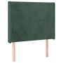 Cabecero con LED de terciopelo verde oscuro 83x16x118/128 cm de , Cabeceros y pies de cama - Ref: Foro24-3123801, Precio: 84,...