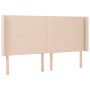 Cabecero con LED cuero sintético capuchino 163x16x118/128cm de , Cabeceros y pies de cama - Ref: Foro24-3123869, Precio: 116,...