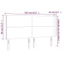 Cabecero con LED cuero sintético capuchino 163x16x118/128cm de , Cabeceros y pies de cama - Ref: Foro24-3123869, Precio: 116,...
