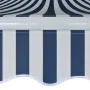 Toldo plegable de operación manual 350 cm azul y blanco de vidaXL, Toldos - Ref: Foro24-275564, Precio: 450,36 €, Descuento: %