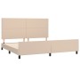 Estructura de cama cabecero cuero sintético capuchino 200x200cm de , Camas y somieres - Ref: Foro24-3125474, Precio: 233,59 €...