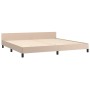 Estructura de cama cabecero cuero sintético capuchino 200x200cm de , Camas y somieres - Ref: Foro24-3125474, Precio: 233,59 €...